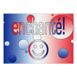 Enchanté! French Flag Colours Pop Art