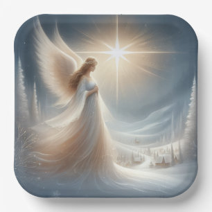 Enchanted Angel Christmas Party Plates