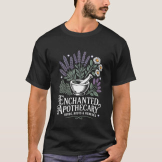 Enchanted Apothecary Herbs Roots Remedies Witchy T-Shirt