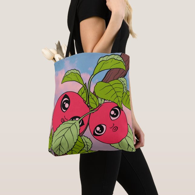 Enchanted Apples Tote Bag (Close Up)