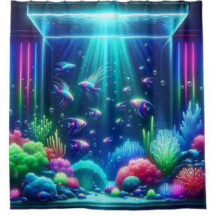 “Enchanted Aquarium Escape” Shower Curtain