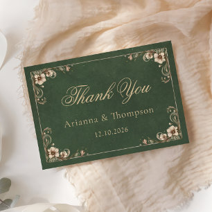 Enchanted Art Nouveau Vintage Wedding Thank You Card