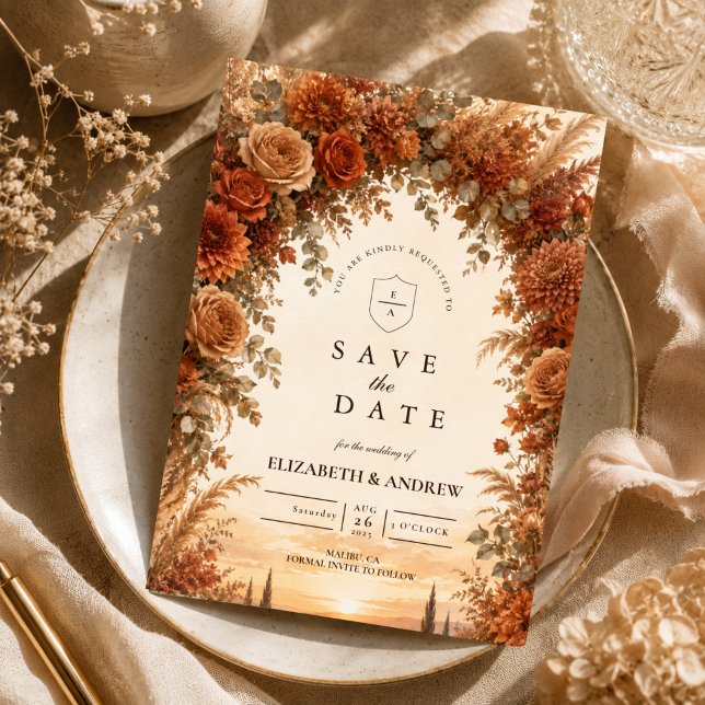 Enchanted Autumn Arch Wedding Save The Date (Creator Uploaded)