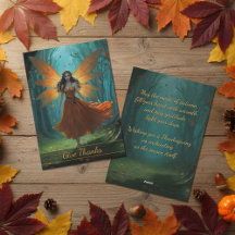 Enchanted Autumn Fairy Thanksgiving Greeting