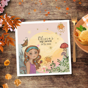 Enchanted Autumn Forest Fairy Baby Napkin