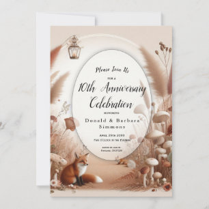 Enchanted Autumn Forest Foxes Invitation