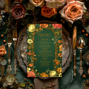 Enchanted Autumn Wedding Menu Card – Druid Hills 