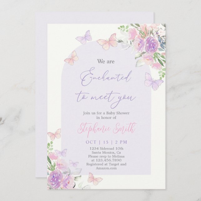 Enchanted Baby Shower Invitation (Front/Back)