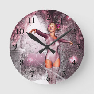 Enchanted Ballerina Round Clock