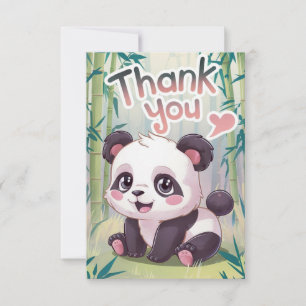 Enchanted Bamboo Panda Thank You Card