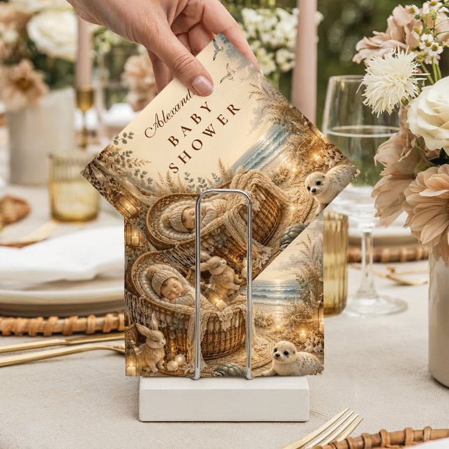 Enchanted Beach Boho Baby Shower Napkin (Creator Uploaded)