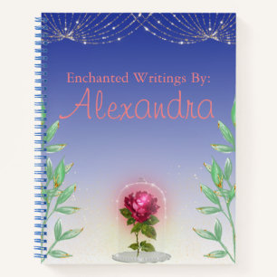 Enchanted Beauty and the Beast Fairy Tale Rose Notebook