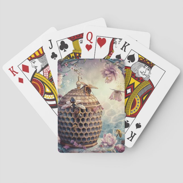Enchanted Bee Garden Fantasy (10) Playing Cards (Back)
