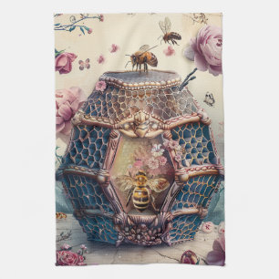 Enchanted Bee Garden Fantasy (11) Tea Towel