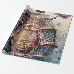 Enchanted Bee Garden Fantasy (11) Wrapping Paper