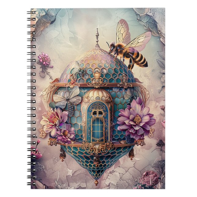 Enchanted Bee Garden Fantasy (2) Notebook (Front)