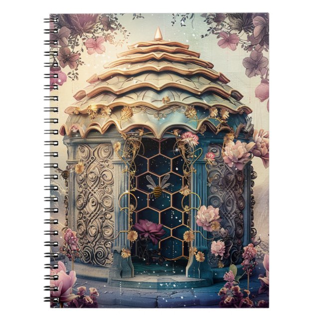 Enchanted Bee Garden Fantasy (3) Notebook (Front)