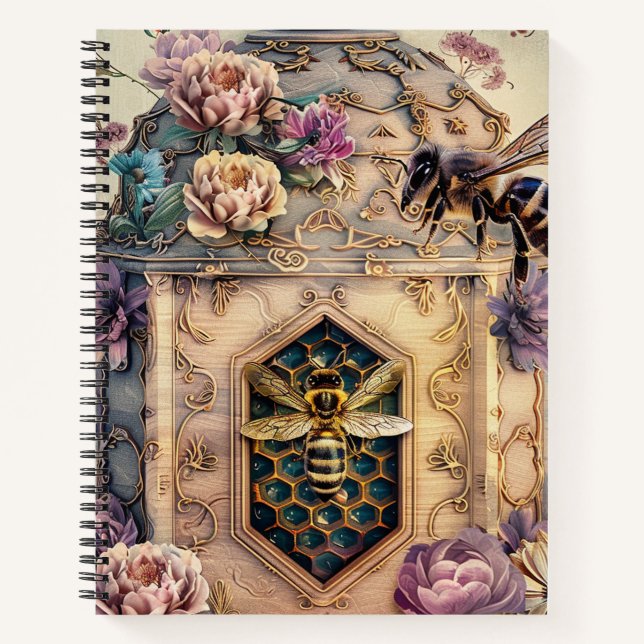 Enchanted Bee Garden Fantasy (5) Notebook (Front)