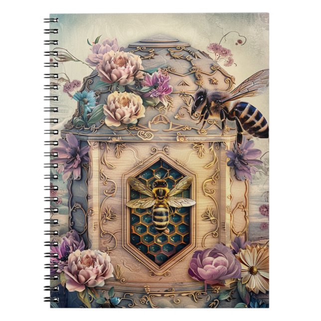 Enchanted Bee Garden Fantasy (5) Notebook (Front)