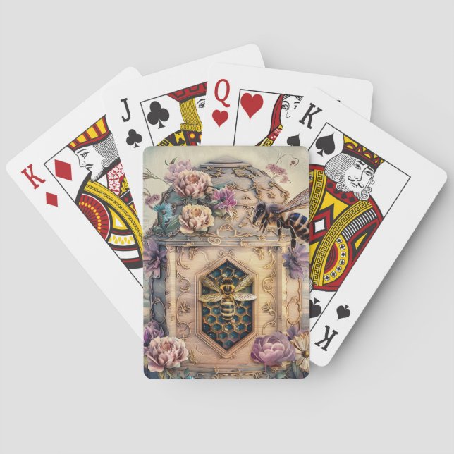 Enchanted Bee Garden Fantasy (5) Playing Cards (Back)