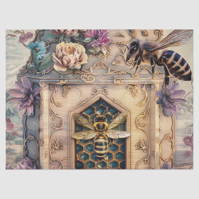 Enchanted Bee Garden Fantasy (5) Tissue Paper (Front)