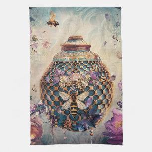 Enchanted Bee Garden Fantasy (6) Tea Towel