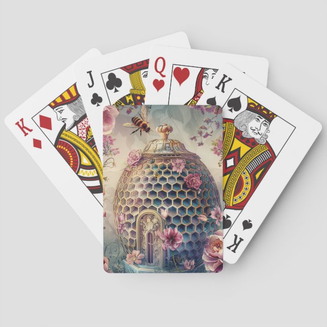 Enchanted Bee Garden Fantasy (7) Playing Cards (Back)