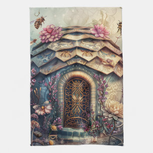 Enchanted Bee Garden Fantasy (8) Tea Towel