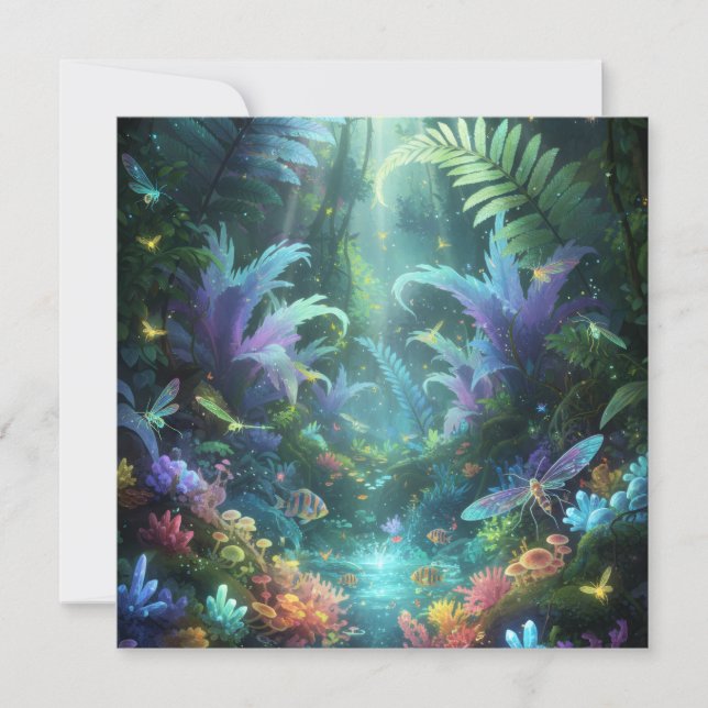 Enchanted Bioluminescent Forest Magical Jungle  (Front)