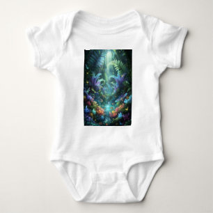 Enchanted Bioluminescent Forest Magical Jungle Baby Bodysuit