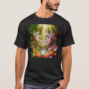 Enchanted Bioluminescent Forest Magical Jungle T-Shirt