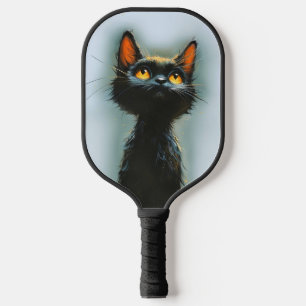 Enchanted Black Cat Pickleball Paddle