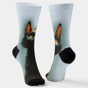 Enchanted Black Cat Socks