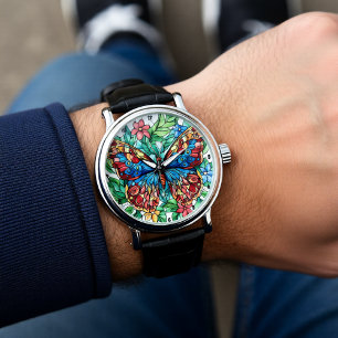 Enchanted Bloom" - Floral Butterfly Watch