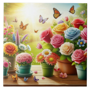 Enchanted Blooms Ceramic Tile