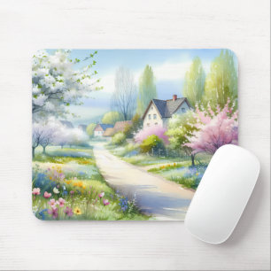 Enchanted Blossom Country Lane Mouse Pad