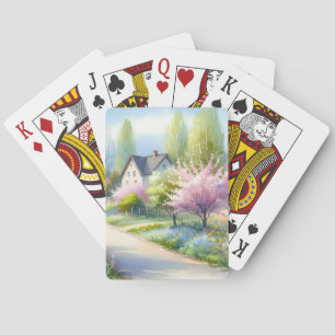 Enchanted Blossom Country Lane Playing Cards