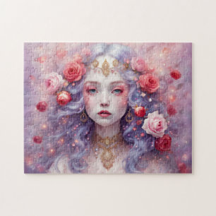 Enchanted Blossom Fairy Portrait Jigsaw Puzzle