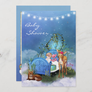 Enchanted Blue Baby Shower Invitation