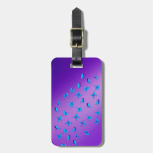 Enchanted Blue Butterflies  Luggage Tag
