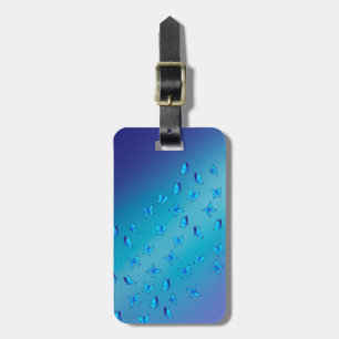 Enchanted Blue Butterflies Luggage Tag