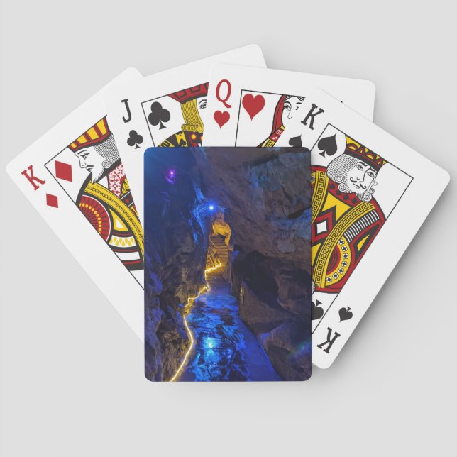 Enchanted Blue Cave Path, Rock City Playing Cards (Back)