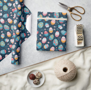 Enchanted Blue Easter Wrapping Paper