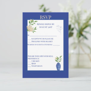 Enchanted Blue Garden RSVP Card