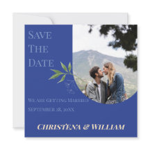 Enchanted Blue Garden Wedding Save the Date