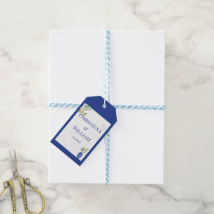 Enchanted Blue Lemon Blossom Wedding Gift Tags