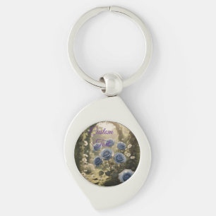 Enchanted Blue Rose – Romantic Floral Accent Key Ring