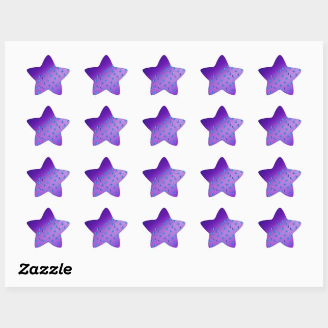 Enchanted Butterflies Dark Purple Star Sticker (Sheet)