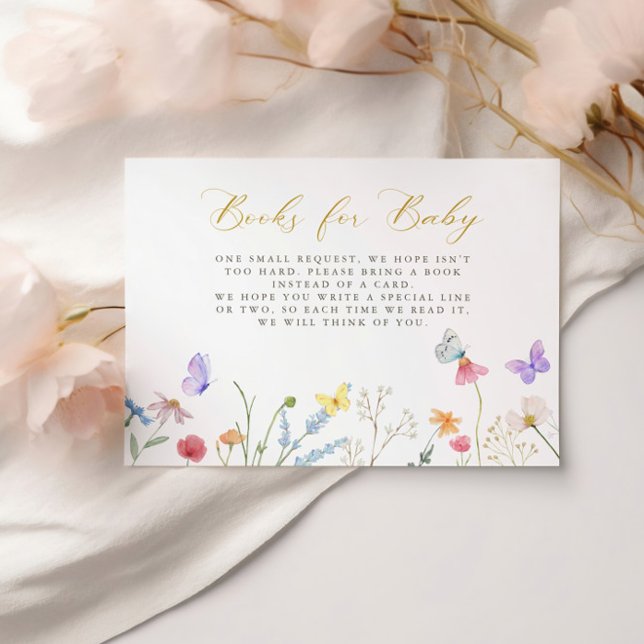 Enchanted Butterflies Floral Books For Baby Enclosure Card (Creator Uploaded)