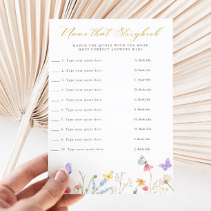 Enchanted Butterflies Floral Name that Storybook  Invitation